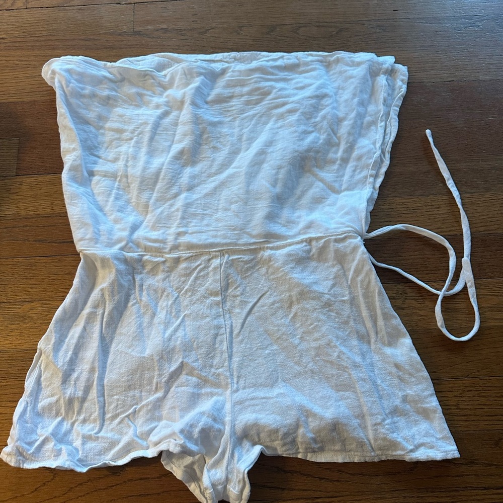 Princess Polly Light Cream Strapless romper